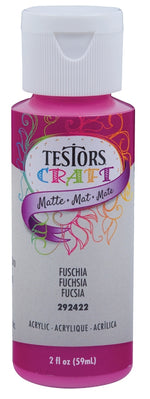 TESTORS Testors 292422A Craft Paint, Matte, Fuchsia, 2 oz Bottle PAINT TESTORS