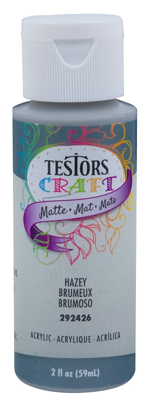 TESTORS Testors 292426A Acrylic Craft Paint, Matte, Hazy, 2 oz, Bottle PAINT TESTORS