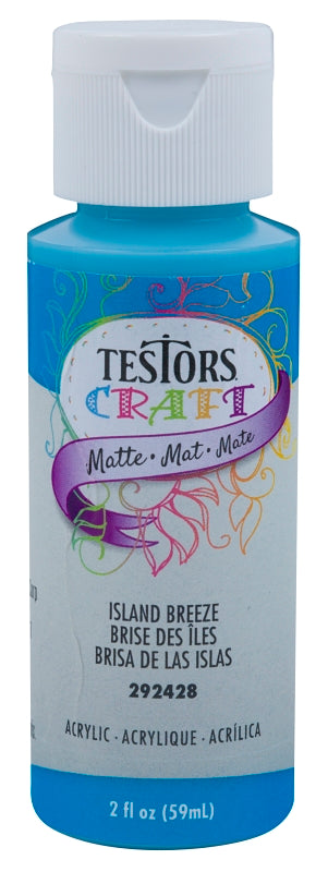 TESTORS Testors 292428A Acrylic Craft Paint, Matte, Island Breeze, 2 oz, Bottle PAINT TESTORS