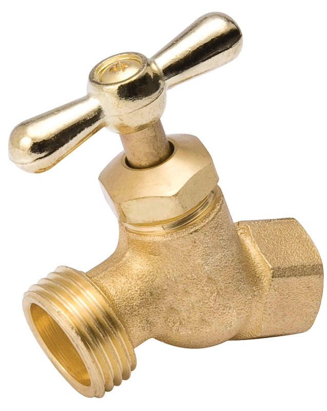 B & K INDUSTRIES B & K 102-403 Hose Bibb, 1/2 x 3/4 in Connection, FPT x Male Hose, 125 psi Pressure, Brass Body PLUMBING, HEATING & VENTILATION B & K INDUSTRIES