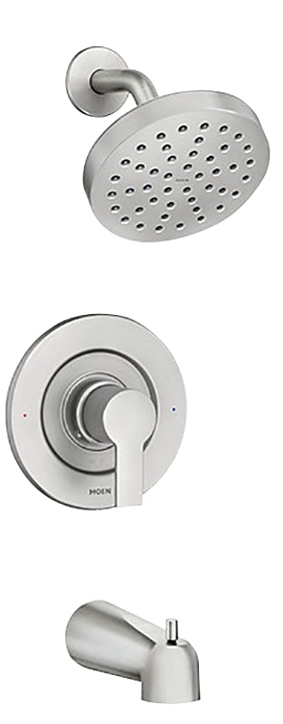 MOEN Moen Rinza Posi-Temp Series 82628SRN Tub and Shower Faucet, 1-Function Showerhead, 1.75 gpm Showerhead, 1-Spray Setting PLUMBING, HEATING & VENTILATION MOEN