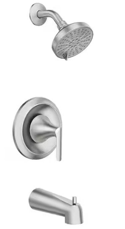 MOEN Moen Findlay 82518 Tub/Shower Faucet, Standard Showerhead, 1.75 gpm Showerhead, 6-Spray Setting, Diverter Tub Spout PLUMBING, HEATING & VENTILATION MOEN
