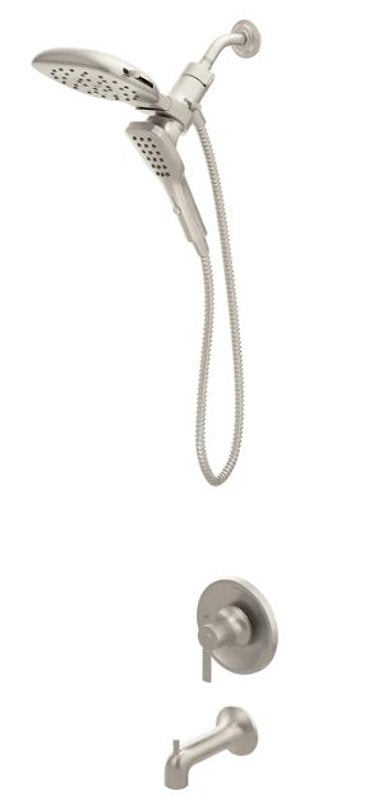 MOEN Moen Zyla 82140 Series 82140SRN Tub/Shower Faucet, Standard with Hand Shower Showerhead, 1.75 gpm Showerhead, 1-Handle PLUMBING, HEATING & VENTILATION MOEN