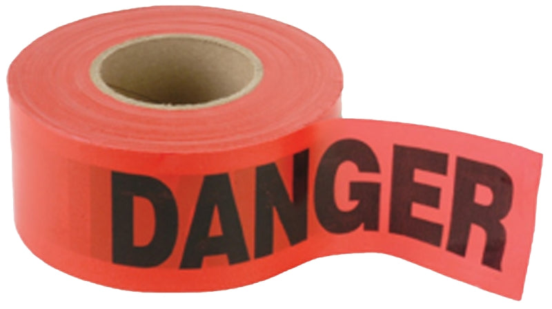CH HANSON CH Hanson 16003 Barricade Safety Tape, 1000 ft L, 3 in W, Red, Polyethylene