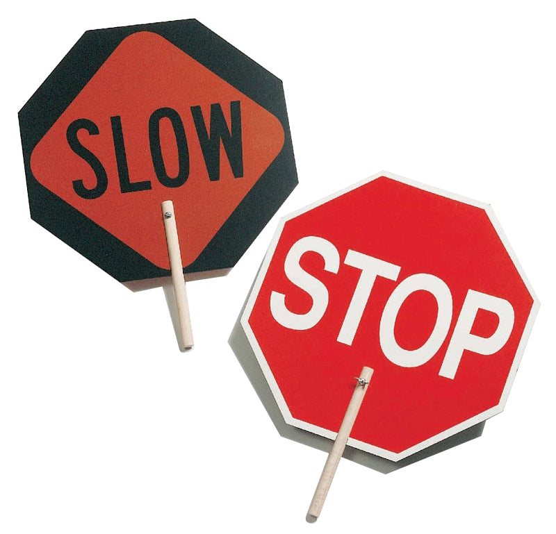 CH HANSON CH Hanson 55450 Sign, Octagon, Stop/Slow, Plastic/Wood, 18 in W x 18 in H Dimensions AUTOMOTIVE CH HANSON