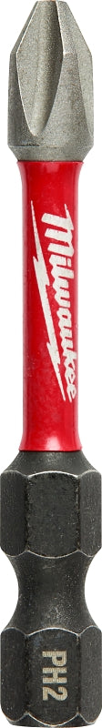 MILWAUKEE Milwaukee SHOCKWAVE 48-32-4462 Power Bit, #2 Drive, Phillips Drive, 1/4 in Shank, Hex Shank, 2 in L, Steel, 1/PK TOOLS MILWAUKEE