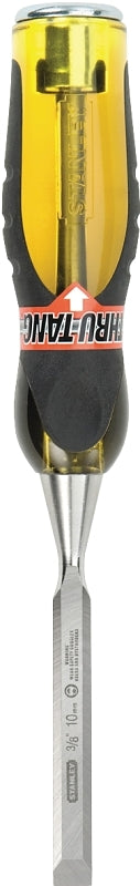 STANLEY TOOLS STANLEY Fatmax Thru-Tang 16-974 Chisel, 3/8 in Tip, 9 in OAL, Chrome Carbon Alloy Steel Blade, Ergonomic Handle TOOLS STANLEY TOOLS