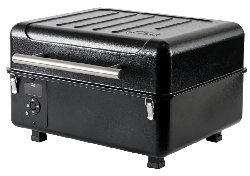 TRAEGER Traeger Portable TFT18KLD Ranger Pellet Grill, 36000 Btu, 184 sq-in Primary Cooking Surface, Steel Body, Black