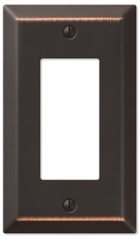AMERELLE AmerTac Century 163RDB Switch Wallplate, 4-15/16 in L, 2-7/8 in W, 1 -Gang, Stamped Steel, Aged Bronze ELECTRICAL AMERELLE