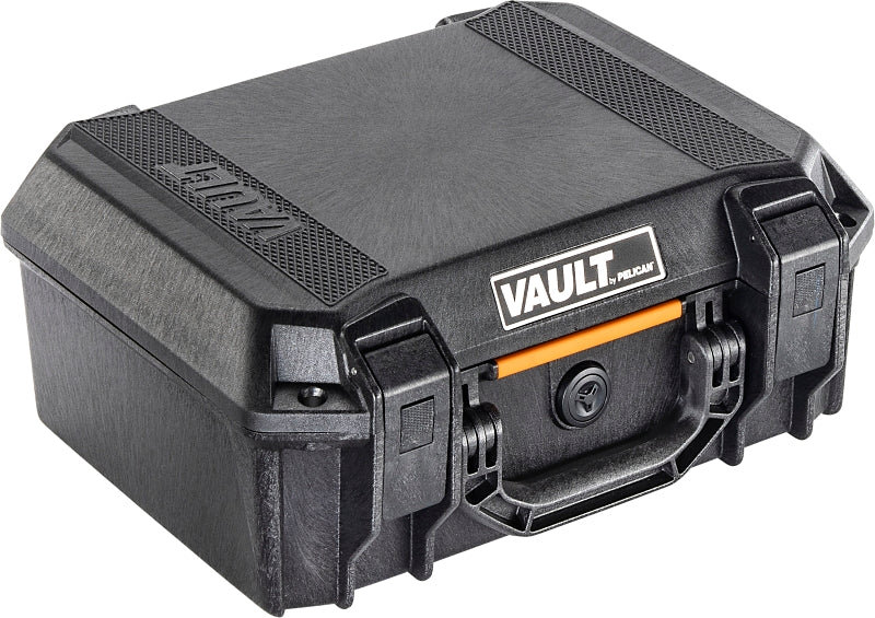 PELICAN PRODUCTS INC Pelican International VCV200-0020BLK Medium Pistol Case, Polyethylene, Black, Hasp Lock