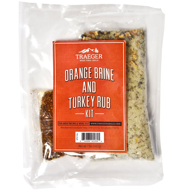 TRAEGER Traeger SPC206 Brine and Rub Kit, Orange, 13 oz Bag