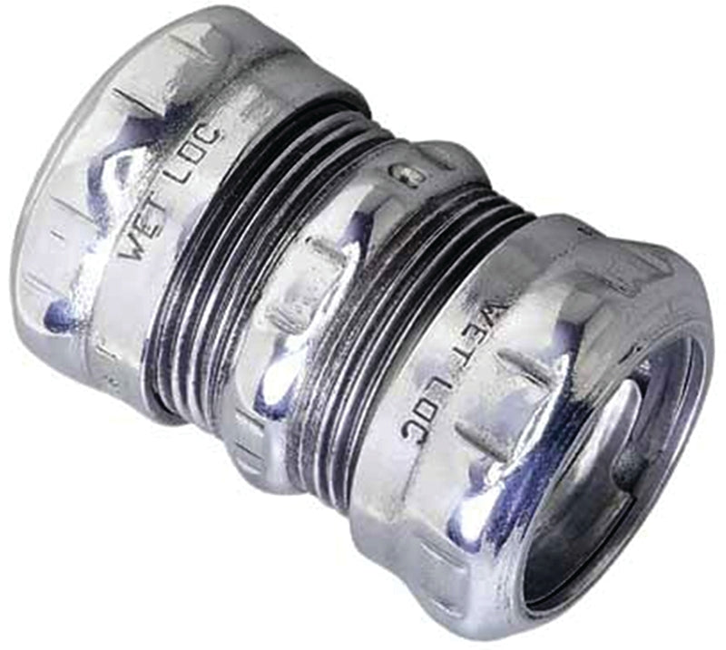 HALEX Halex 62620 EMT Raintight Coupling, 2 in Compression, Steel, Each
