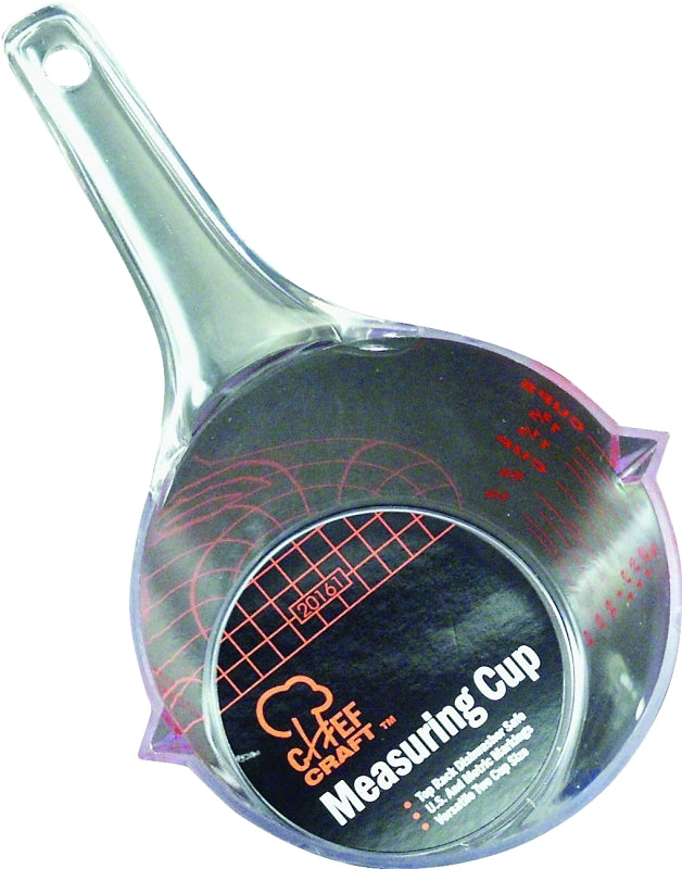 CHEF CRAFT Chef Craft 20161 Measuring Cup, Metric Graduation, Plastic, Clear HOUSEWARES CHEF CRAFT