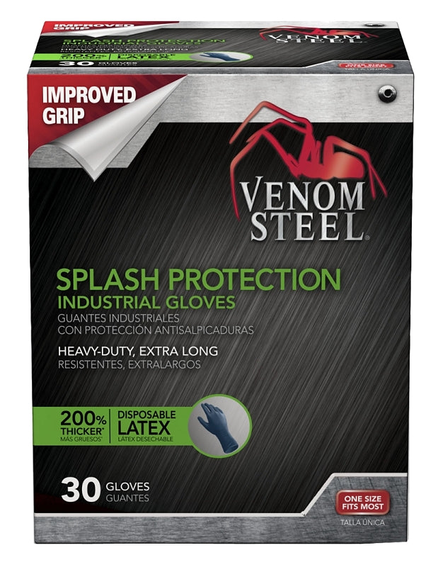 VENOM Venom Steel VEN6025 Gloves, One-Size, Latex, Powder-Free, 12 in L