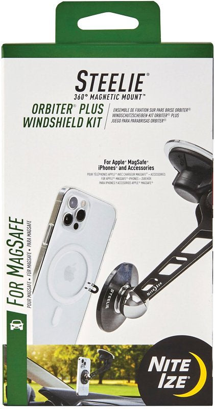 NITE IZE Nite Ize Orbiter Plus, Steelie Series STOMSWK-01-R8 Windshield Kit, Aluminum, Black ELECTRICAL NITE IZE