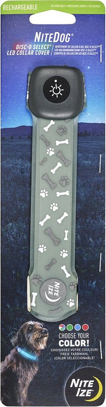 NITE IZE Nite Ize NiteDog Series NDCCR-09-R3 Dog Collar Cover, 6.42 in L, 1 in W, Plastic PET & WILDLIFE SUPPLIES NITE IZE