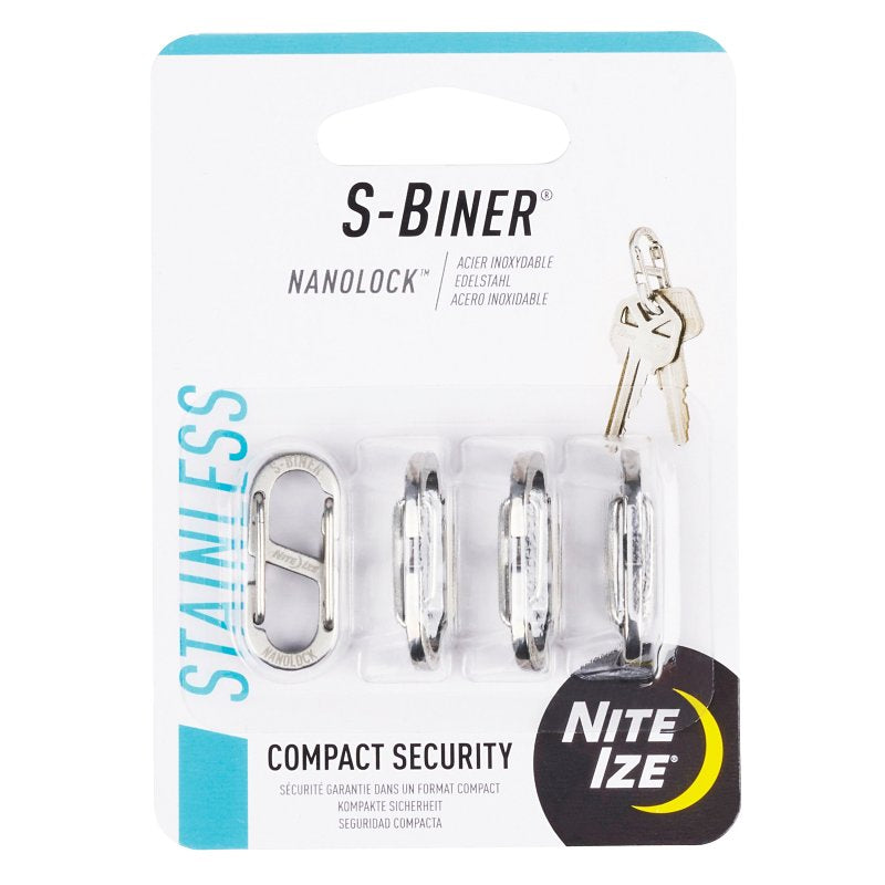 NITE IZE MINIATURE CARABINER SS SILVER