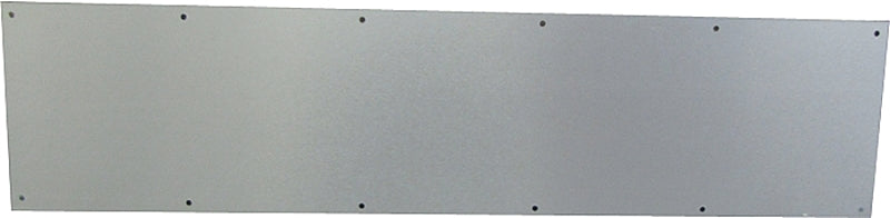 SCHLAGE BUILDERS HARDWARE Schlage SC8400PA-619 8X34 Kick Plate, 34 in L, 8 in W, Aluminum, Satin Nickel