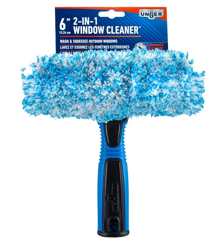 UNGER INDUSTRIAL Unger Professional 981600 2-in-1 Window Cleaner, 6 in L Head, Plastic Head, 3.54 in L CLEANING & JANITORIAL SUPPLIES UNGER INDUSTRIAL