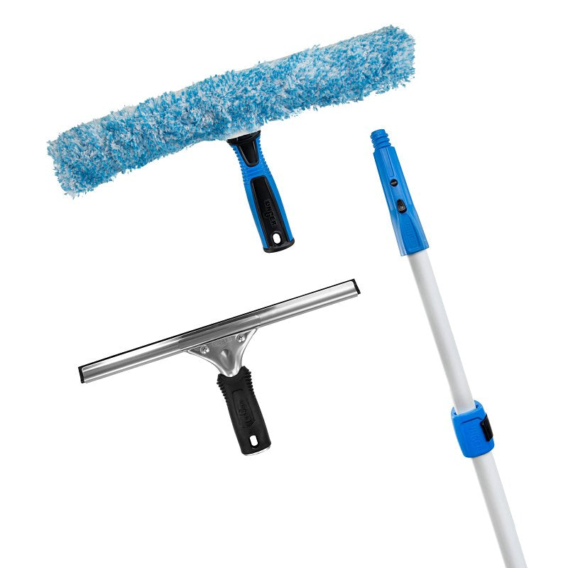 UNGER INDUSTRIAL Unger Professional Total Pro Series 988900 Window Cleaning Kit, Aluminum/Plastic/Rubber CLEANING & JANITORIAL SUPPLIES UNGER INDUSTRIAL