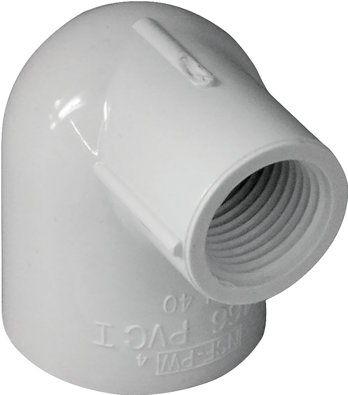IPEX USA LLC-CANPLAS Xirtec 140 435516 Reducing Pipe Elbow, 1 x 1/2 in, Socket x FPT, 90 deg Angle, PVC, White, SCH 40 Schedule