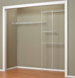 CLOSETMAID ClosetMaid 1628 Closet Organizer Kit, 96 in W x 12 in D x 70 in H Dimensions, Steel, White