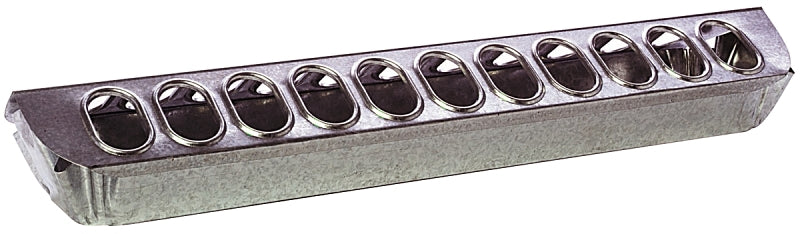 MILLER Miller 9822 Poultry Ground Feeder, 22-Compartment, Rolled Edge, Steel, Galvanized