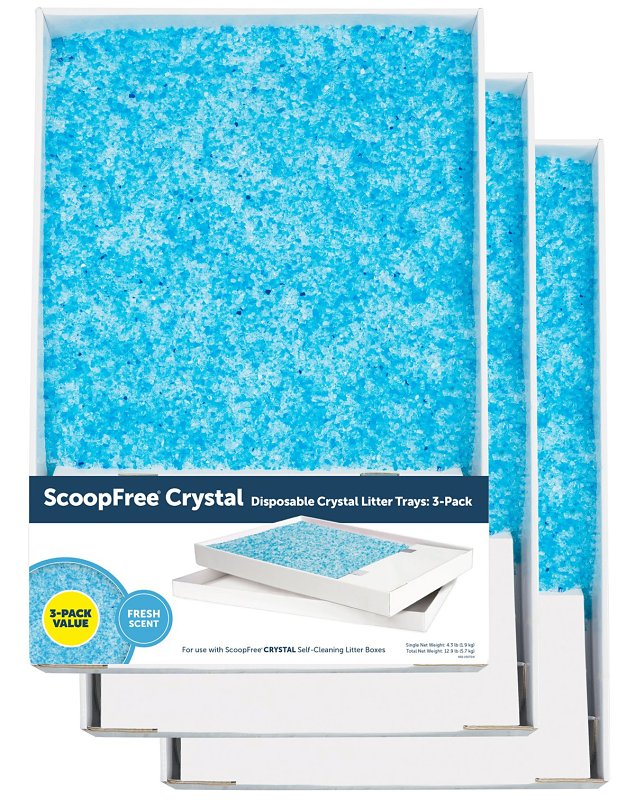 PETSAFE PetSafe ScoopFree PAC00-14231 Litter Tray, 14.6 in W, 3-1/2 in D, Cardboard/Plastic, Blue PET & WILDLIFE SUPPLIES PETSAFE