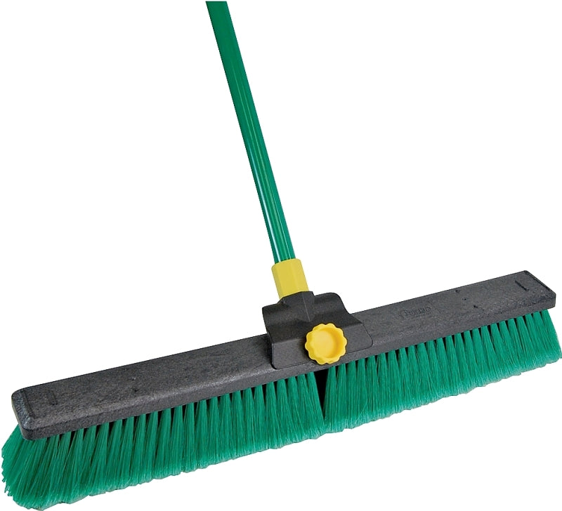 QUICKIE Quickie Super Bulldozer 00628 Push Broom, Polypropylene Bristle, Steel Handle