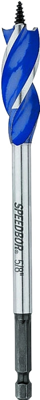 IRWIN Irwin Speedbor 3041002 Auger Boring Bit, 5/8 in Dia, 6 in OAL, Tapered Flute, 3-Flute, 1/4 in Dia Shank, Hex Shank TOOLS IRWIN