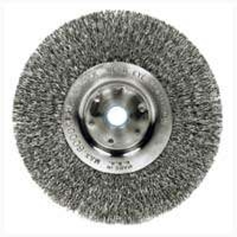 WEILER Weiler 36406 Wire Wheel Brush, 6 in Dia, 5/8 to 1/2 in Arbor/Shank, Steel Bristle TOOLS WEILER
