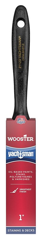 WOOSTER BRUSH Wooster Z1120-1 Paint Brush, 1 in W, 2-3/16 in L Bristle, China Bristle, Varnish Handle