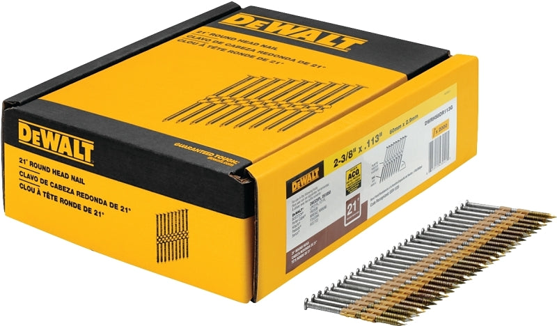 DEWALT DEWALT DWRHS8DR113G Framing Nail, 2-3/8 in L, Galvanized Steel, Full Round Head, Ring Shank HARDWARE & FARM SUPPLIES DEWALT