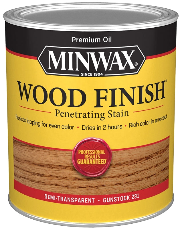 MINWAX Minwax 700454444 Wood Stain, Gunstock, Liquid, 1 qt Can