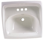 AMERICAN STANDARD American Standard Lucerne 0355.012.020 Bathroom Sink, Rectangular Basin, 3-Deck Hole, 18-1/4 in OAW, 12-1/8 in OAH