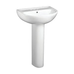 AMERICAN STANDARD American Standard Evolution 0467004.020 Pedestal Sink Top, 3-Deck Hole, 22 in OAW, 18 in OAH, 34-1/2 in OAD, White PLUMBING, HEATING & VENTILATION AMERICAN STANDARD