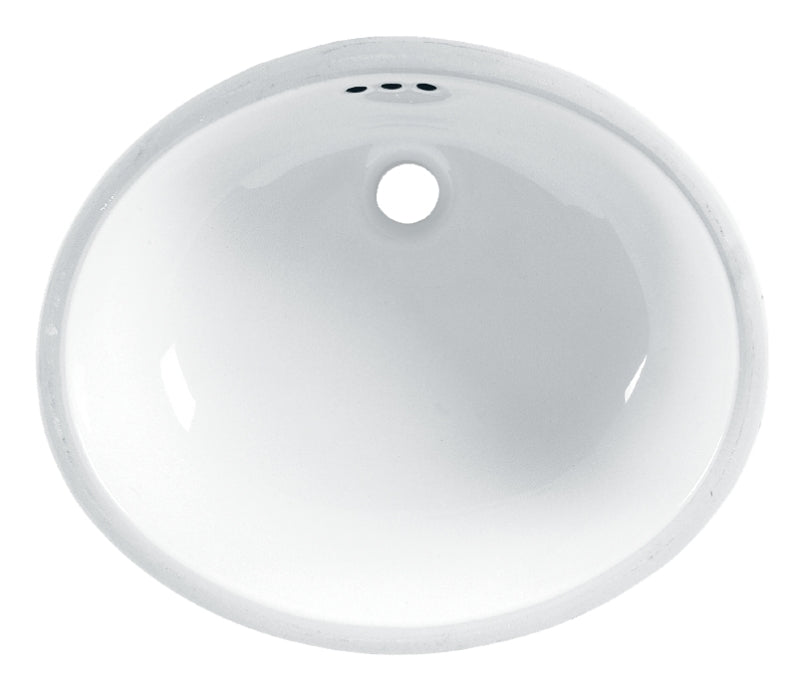 AMERICAN STANDARD American Standard Ovalyn Series 0496221.020 Under Counter Sink, Oval Basin, 4 in Faucet Centers, 3-Deck Hole, White PLUMBING, HEATING & VENTILATION AMERICAN STANDARD