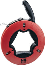 GB Gardner Bender UpperHand Series FTS-125R Fish Tape, 1/8 in Tape, 125 ft L Tape, Carbon Steel Tape, Red Case ELECTRICAL GB