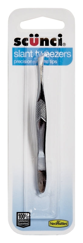 LIL DRUG STORE PRODUCTS Lil' DRUG STORE 7-92554-11404-2 Slant Tweezer, Ground Tip, Stainless Steel HOUSEWARES LIL DRUG STORE PRODUCTS