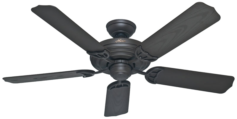 HUNTER Hunter Sea Air Series 53061 Ceiling Fan, 5-Blade, Walnut Blade, 52 in Sweep, 3-Speed, With Lights: No