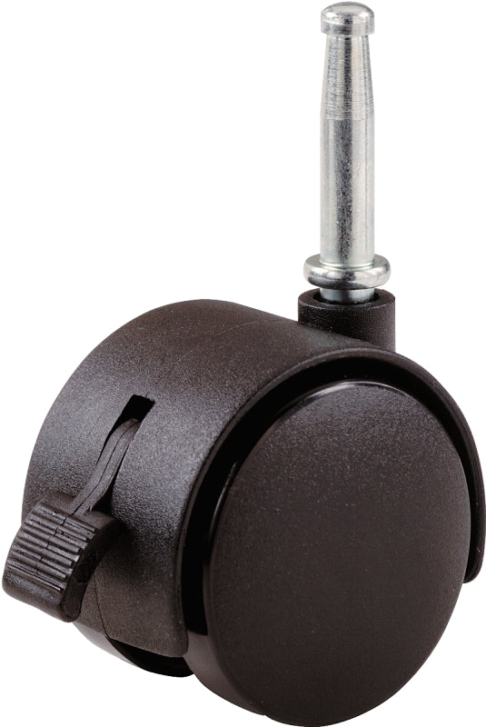 SHEPHERD Shepherd Hardware 9406 Swivel Caster with Brake, 2 in Dia Wheel, Nylon Wheel, Black, 75 lb HARDWARE & FARM SUPPLIES SHEPHERD