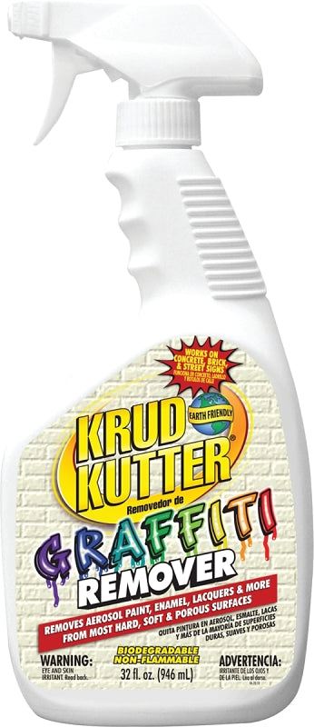 KRUD KUTTER Krud Kutter GR326 Graffiti Remover, Liquid, Clear, 32 oz PAINT KRUD KUTTER
