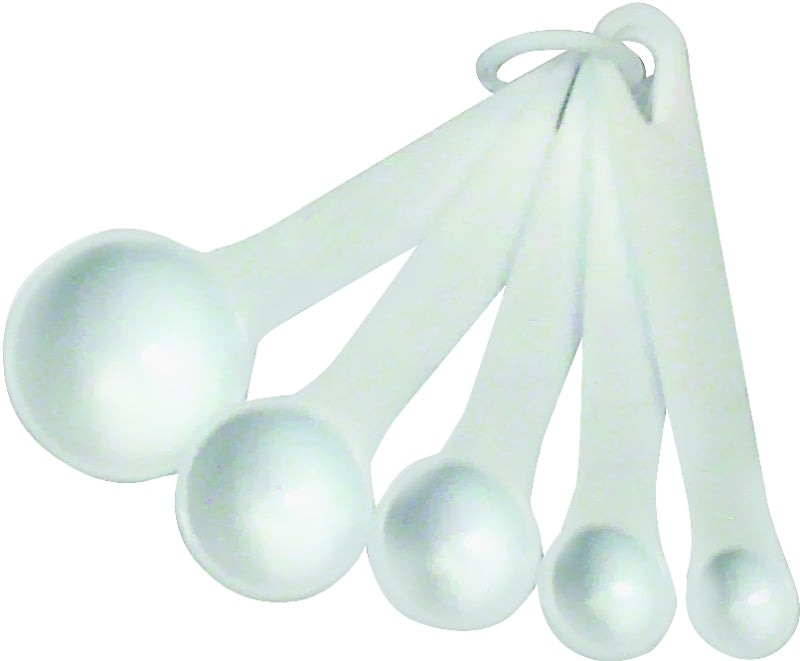 CHEF CRAFT Chef Craft 20434 Measuring Spoon Set, Metric Graduation, Plastic, White HOUSEWARES CHEF CRAFT