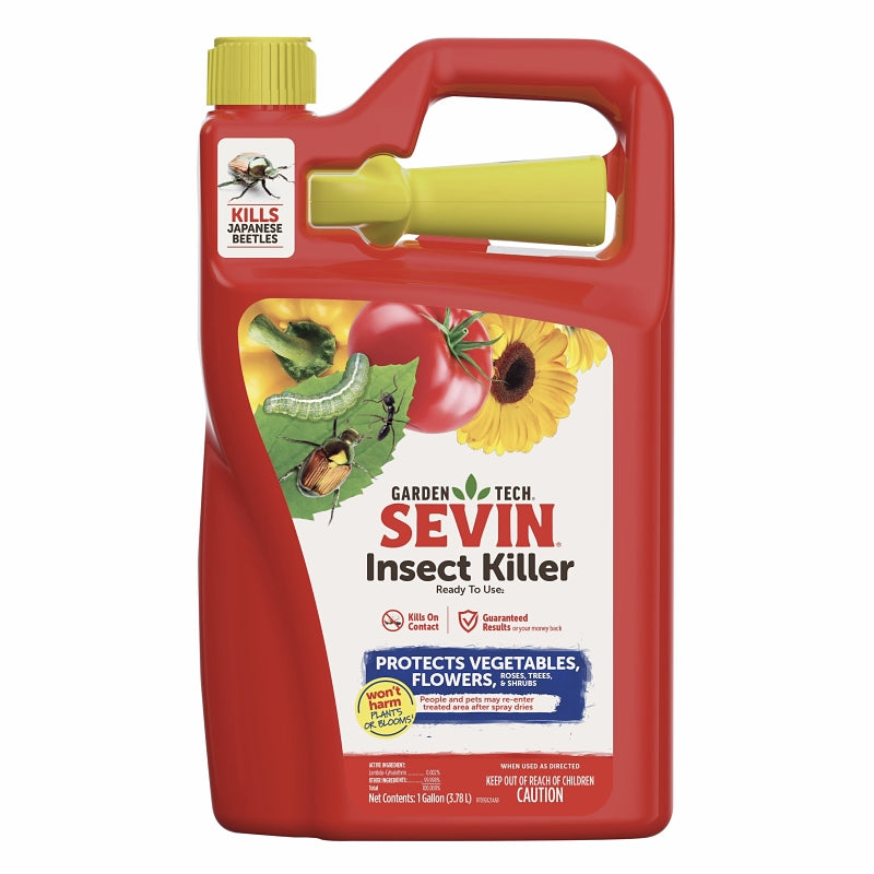 SEVIN Sevin 100547234 Ready-to-Use Insect Killer, Liquid, Spray Application, Garden, 1 gal Bottle