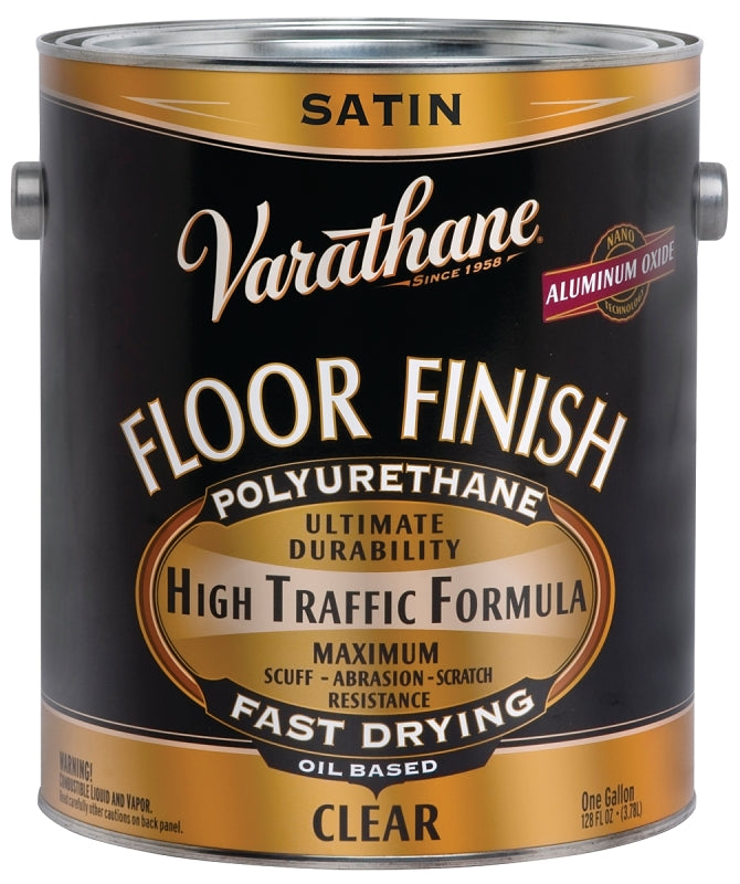 VARATHANE Varathane 130231 Floor Finish Paint, Liquid, Crystal Clear, 1 gal, Can