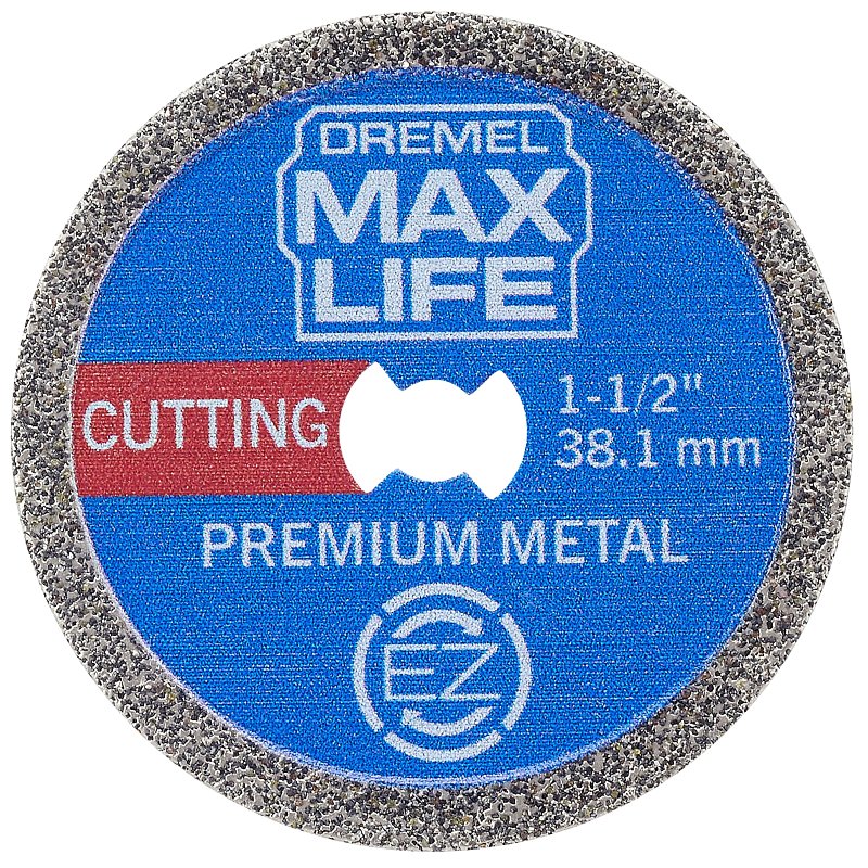 S-B POWER TOOL Dremel Max Life EZ506HP Cutting Wheel, 1-1/2 in Dia, 0.4 in Thick, Fiberglass Abrasive