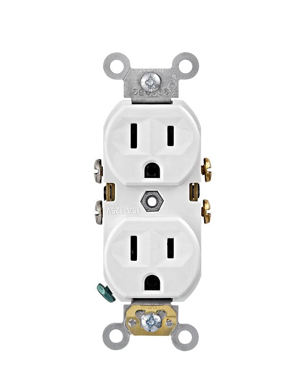 LEVITON GROUNDG OUTLET WHITE 15A 125V