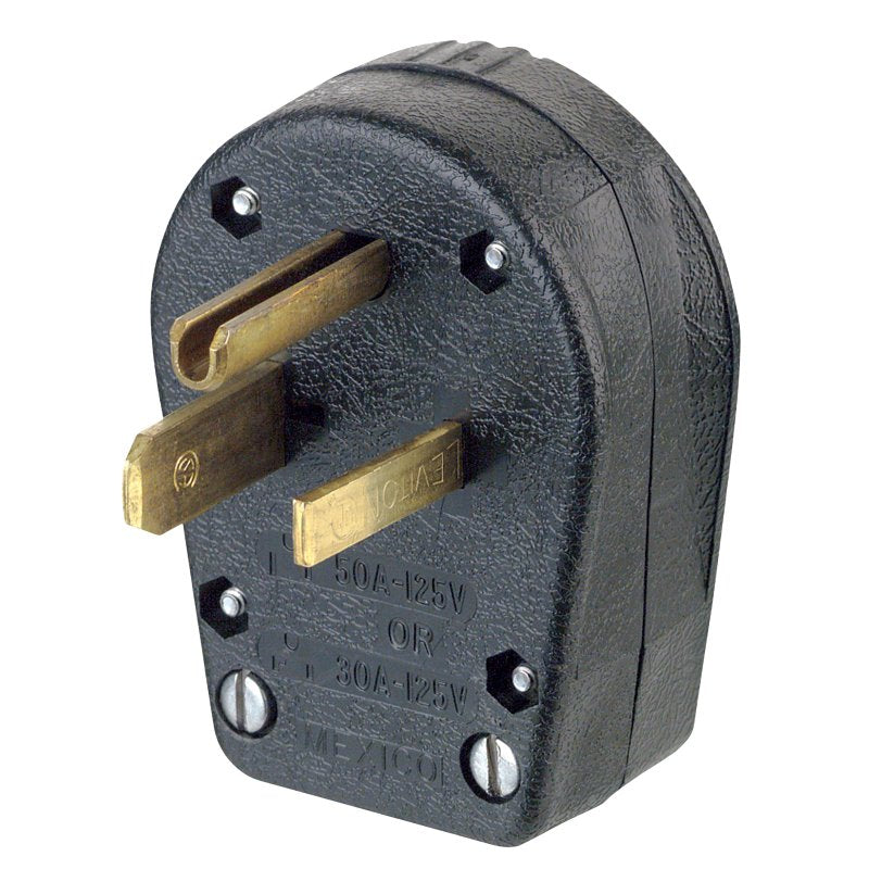 LEVITON ANGLE PLUG BLACK 30/50A 125V ELECTRICAL LEVITON