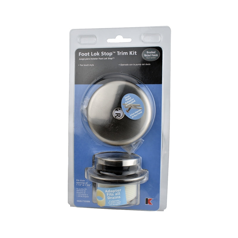 KEENEY Keeney Foot Lok Series K826-71DSBN Bath Drain Trim Kit, Brass, Brushed Nickel, Brushed Nickel PLUMBING, HEATING & VENTILATION KEENEY