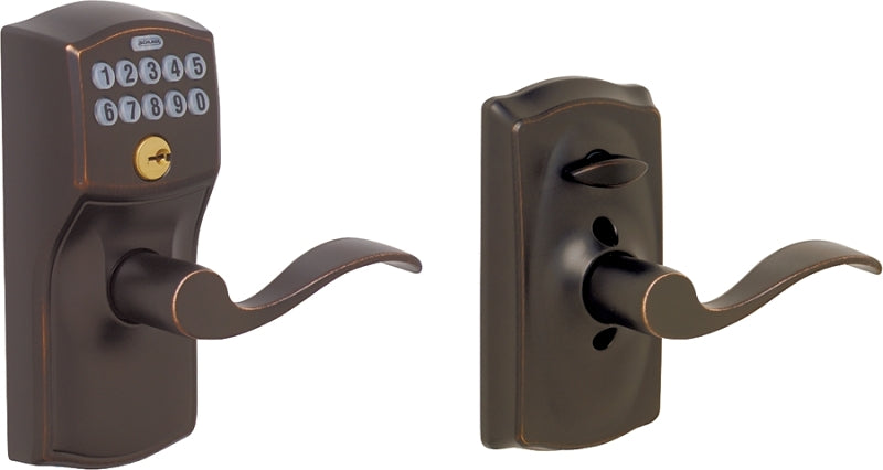 SCHLAGE LOCK Schlage FE Series FE595VCAM/ACC 716 Electronic Entry Lock, 19 Number of User Codes, 1/2 in Projection, Wave Design, Yes HARDWARE & FARM SUPPLIES SCHLAGE LOCK